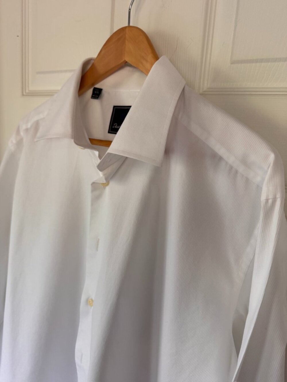 Refined! David Donahue White Twill Dress Shirt | - Picture 2 of 5